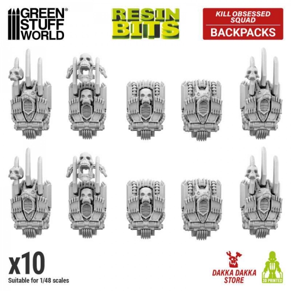 Green Stuff World: DakkaDakka - Kill Obsessed Squad - Backpacks 1:48