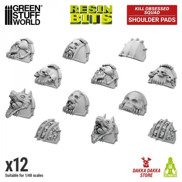 Green Stuff World: DakkaDakka - Kill Obsessed Squad - Shoulder Pads 1:48