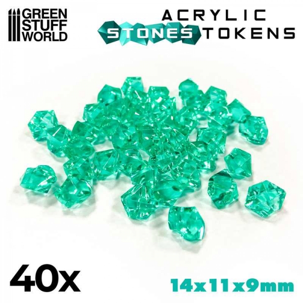 Green Stuff World: Tokens - Turquoise Stones