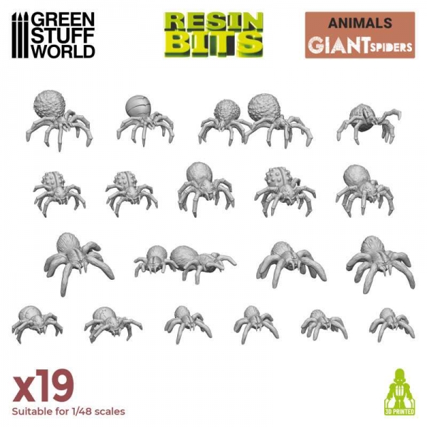 Green Stuff World: Big Spiders 1:48