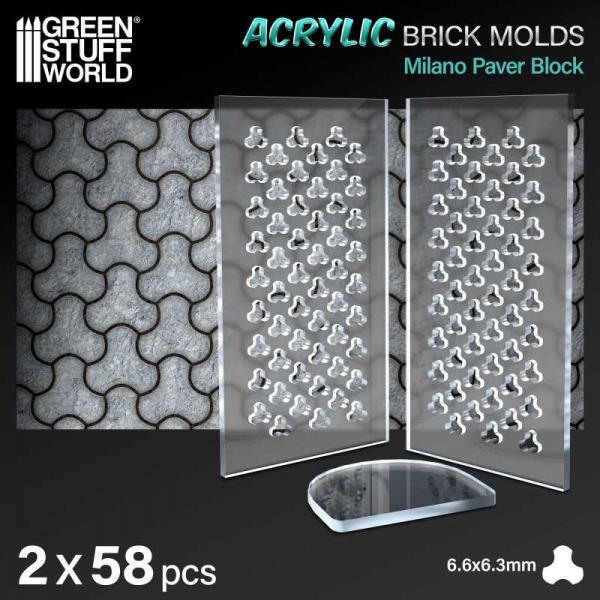 Green Stuff World: Acrylic molds - Milano Paver Block