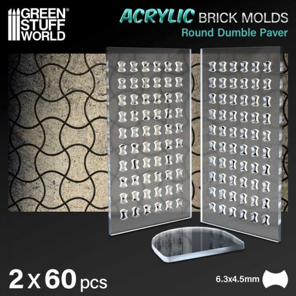 Green Stuff World: Acrylic molds - Round Dumble Paver