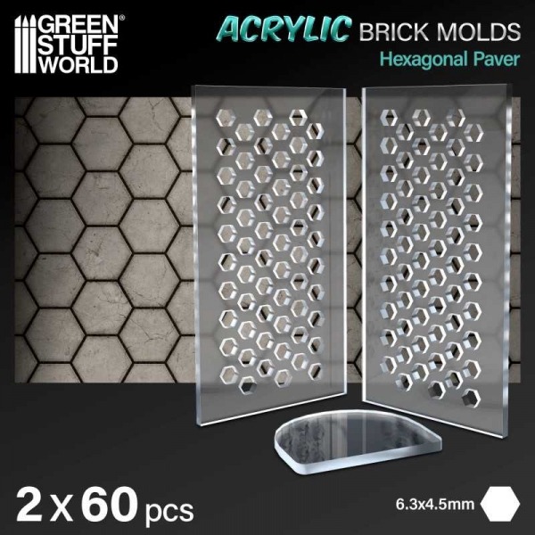 Green Stuff World: Acrylic molds - Hexagonal Paver