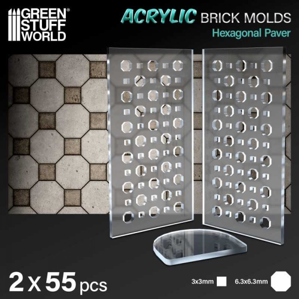 Green Stuff World: Acrylic molds - Octagon Paving Brick