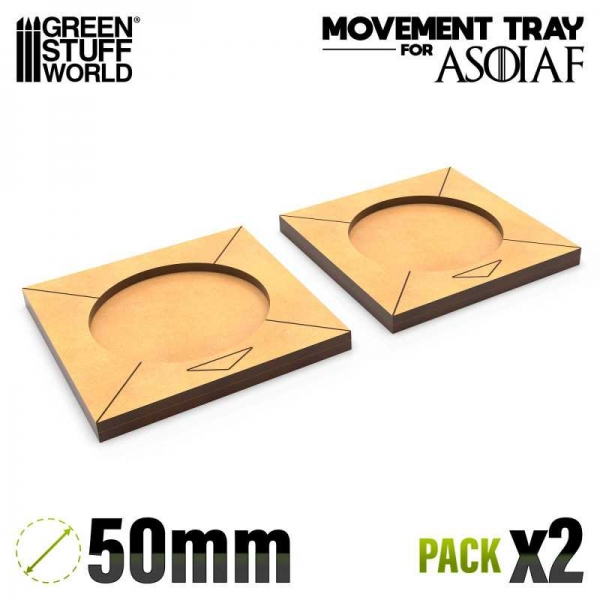 Green Stuff World: MDF Movement Trays ASOIAF - 50mm