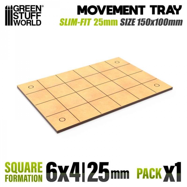 Green Stuff World: MDF Movement Trays - Slimfit Square 150x100mm