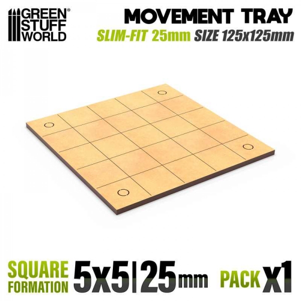 Green Stuff World: MDF Movement Trays - Slimfit Square 125x125mm