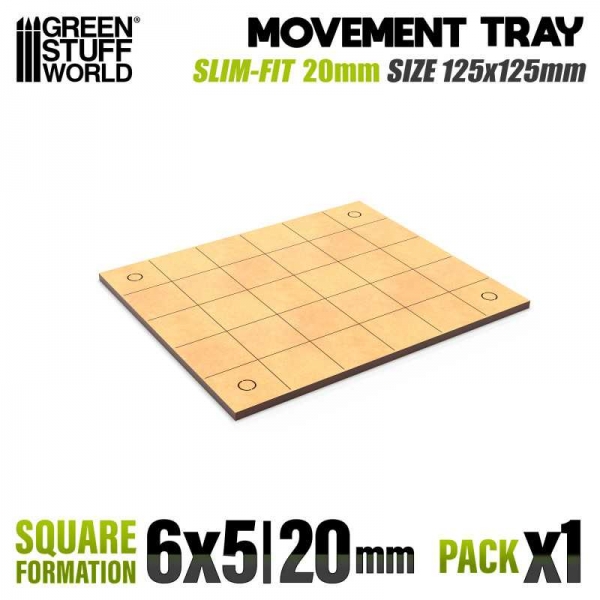 Green Stuff World: MDF Movement Trays - Slimfit Square 120x100mm