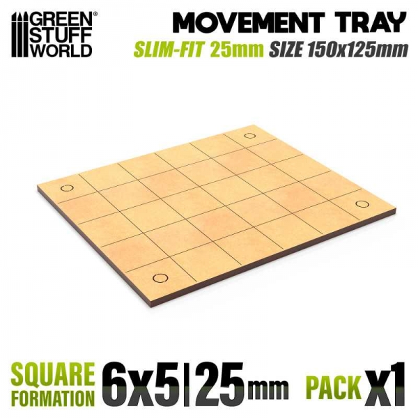 Green Stuff World: MDF Movement Trays - Slimfit Square 150x125mm
