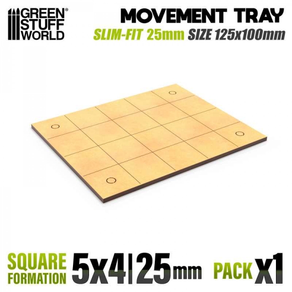 Green Stuff World: MDF Movement Trays - Slimfit Square 125x100mm