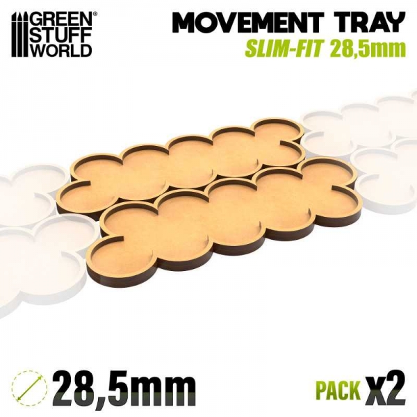 Green Stuff World: MDF Movement Trays - SlimFit AOS 28.5mm