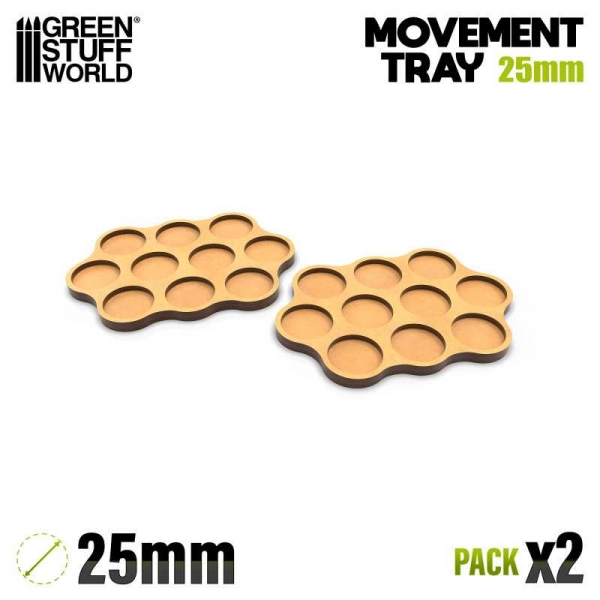 Green Stuff World: MDF Movement Trays - Skirmish AOS 25mm 3x4x3
