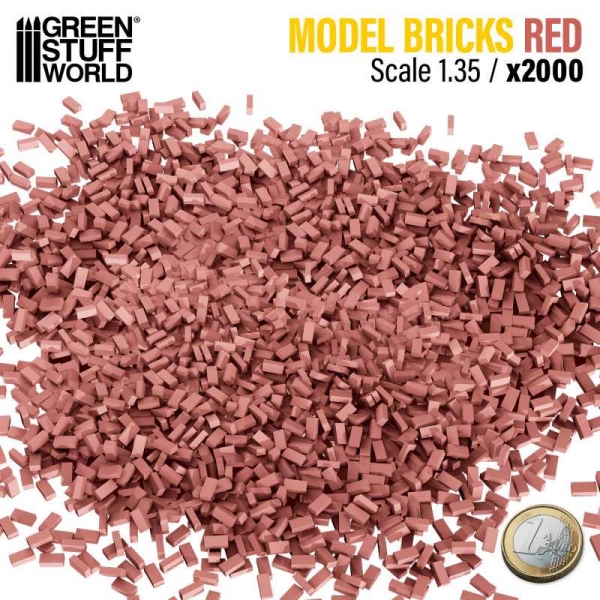 Green Stuff World: Miniature Bricks - Red x2000 1:35