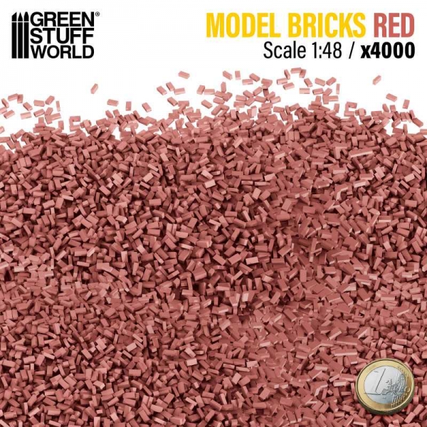 Green Stuff World: Miniature Bricks - Red x4000 1:48