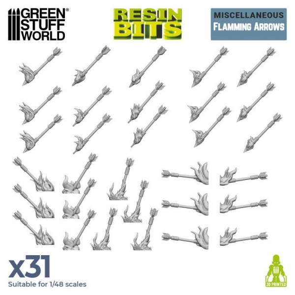 Green Stuff World: Flamming Arrows 1:48