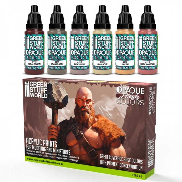 Green Stuff World: Opaque Paint Set - Flesh Colours