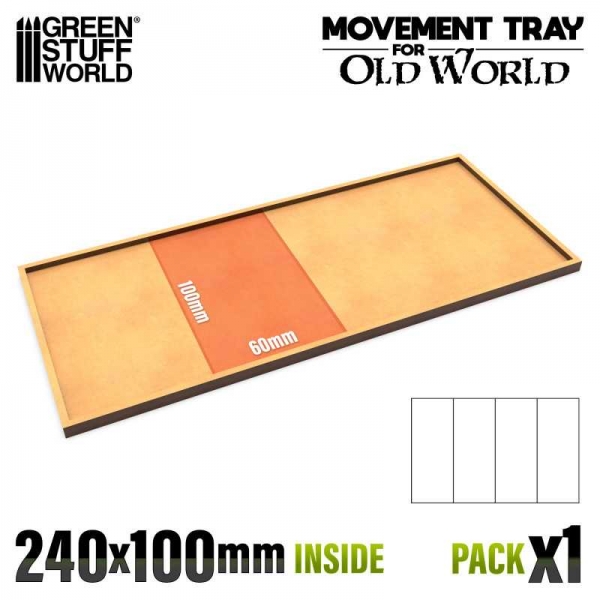 Green Stuff World: MDF Movement Trays - 240x100mm