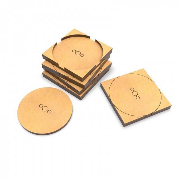 Green Stuff World: MDF Round to square base adapter 50mm
