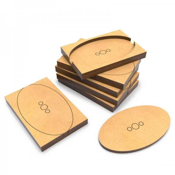 Green Stuff World: MDF Base adapter - Oval 35x60mm to Square 40x60mm