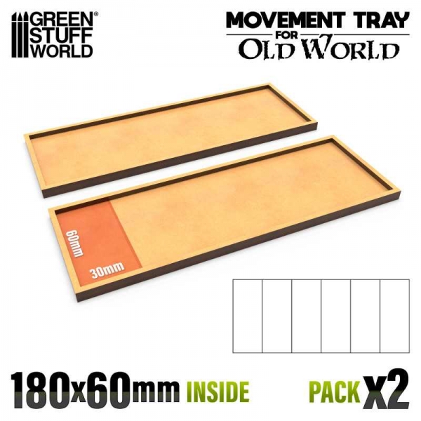 Green Stuff World: MDF Movement Trays - 180x60mm
