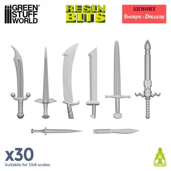 Green Stuff World: Swords & Daggers 1:48