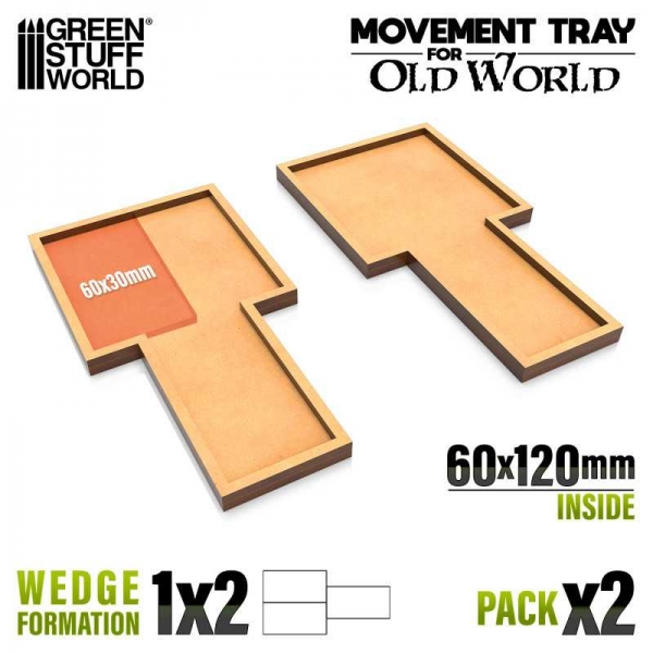 Green Stuff World: MDF Movement Trays - 1x2 - 60x120mm