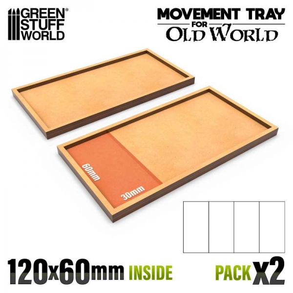 Green Stuff World: MDF Movement Trays - 120x60mm