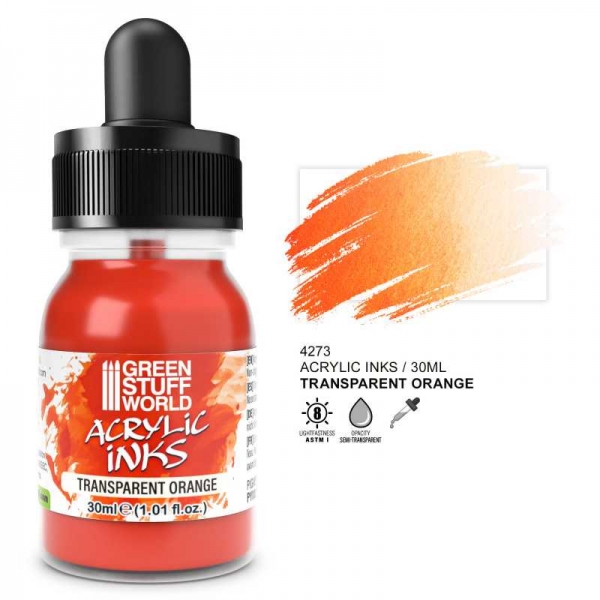 Green Stuff World: Transparent Acrylic Ink - Orange