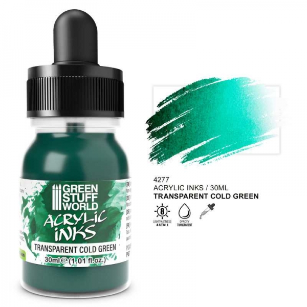 Green Stuff World: Transparent Acrylic Ink - Cold Green