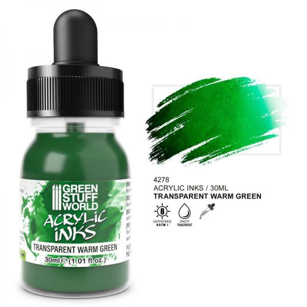Green Stuff World: Transparent Acrylic Ink - Warm Green
