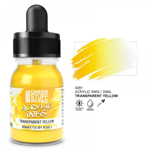 Green Stuff World: Transparent Acrylic Ink - Yellow