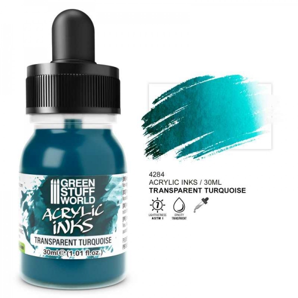 Green Stuff World: Transparent Acrylic Ink - Turquoise