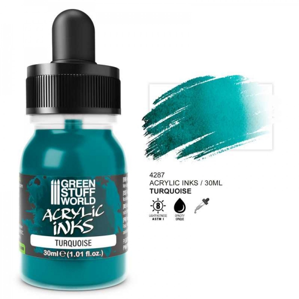 Green Stuff World: Acrylic Ink Opaque- Turquoise