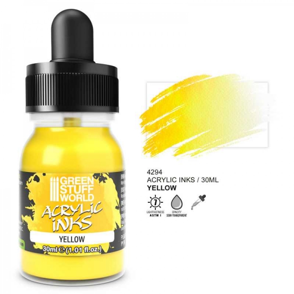 Green Stuff World: Acrylic Ink Opaque - Yellow