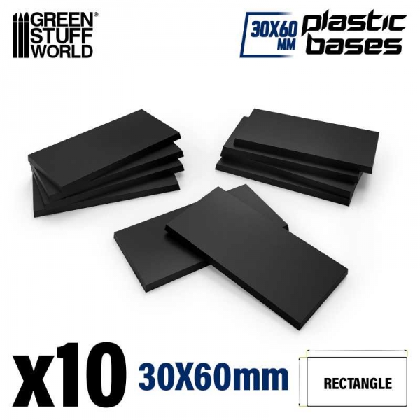 Green Stuff World: Plastic Rectangular Bases 30x60mm