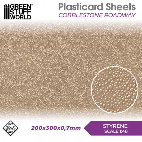 Green Stuff World: Plasticard - Cobblestone-Roadway
