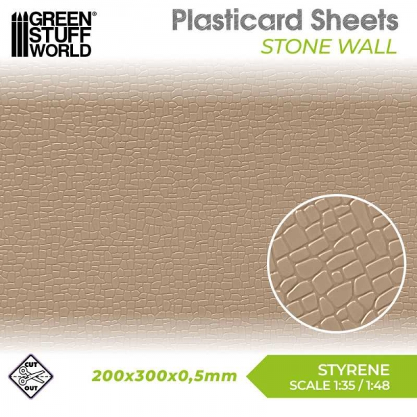 Green Stuff World: Plasticard - Stone Wall