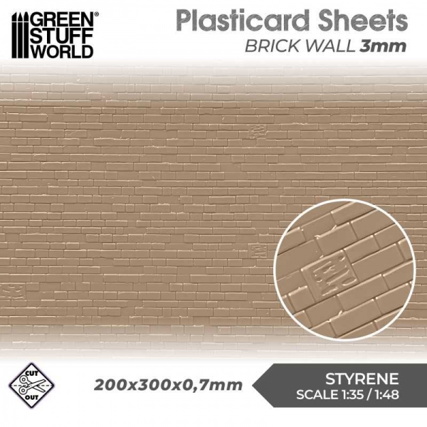 Green Stuff World: Plasticard - Brick Walls 3mm