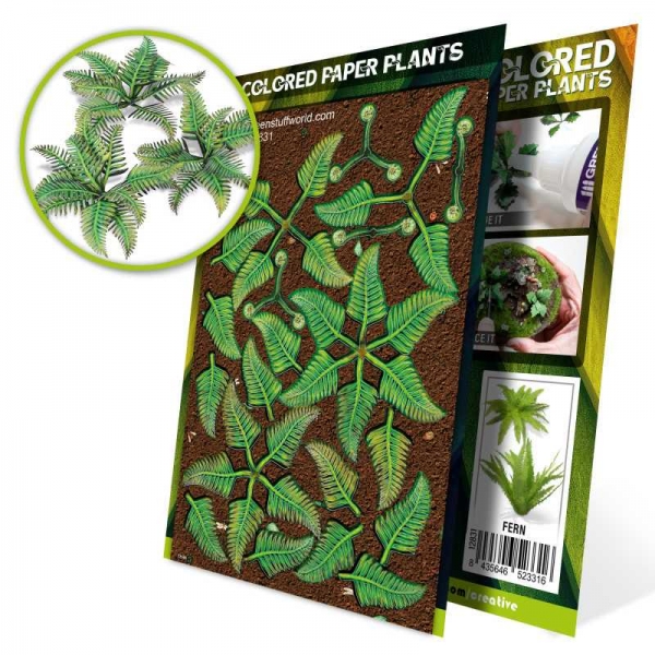 Green Stuff World: Colored Paper Plants - Fern