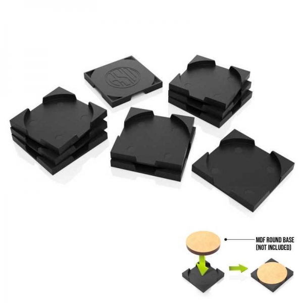 Green Stuff World: Plastic round to square base adapter 40mm