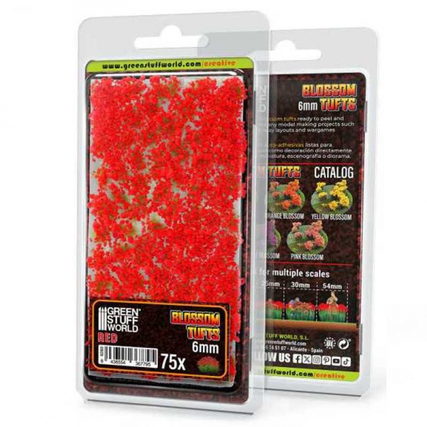 Green Stuff World: Blossom Tufts - 6mm - Red Flowers