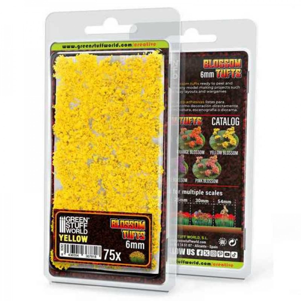 Green Stuff World: Blossom Tufts- 6mm - Yellow Flowers