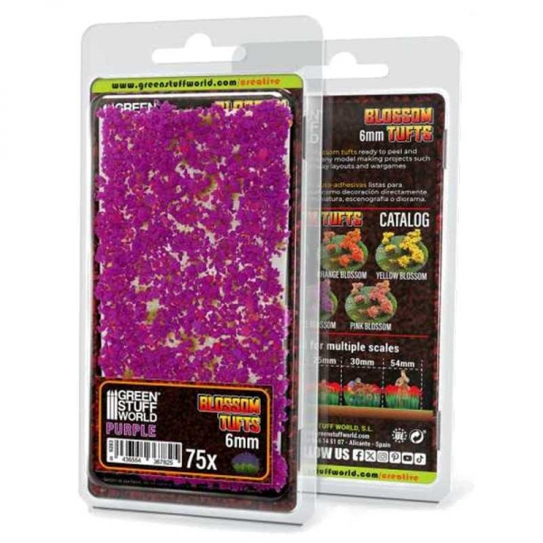 Green Stuff World: Blossom Tufts - 6mm - Purple Flowers