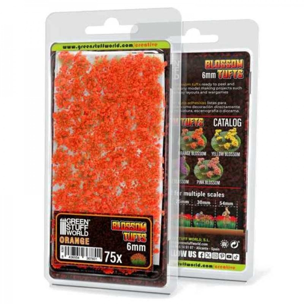 Green Stuff World: Blossom Tufts - 6mm - Orange Flowers
