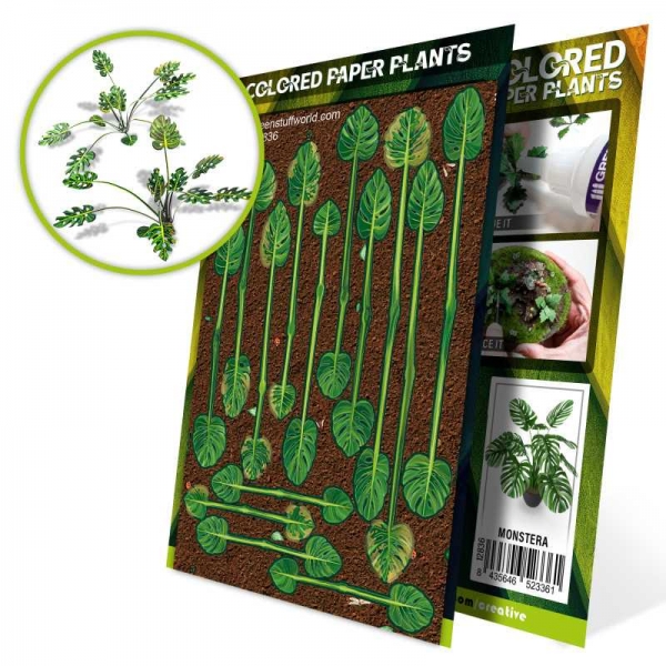 Green Stuff World: Colored Paper Plants - Monstera