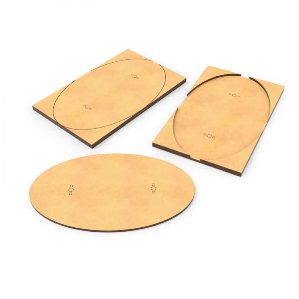 Green Stuff World: MDF Base adapter - Oval 170x105mm to Rectangular