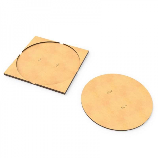 Green Stuff World: MDF Base adapter - Round 160mm to Square