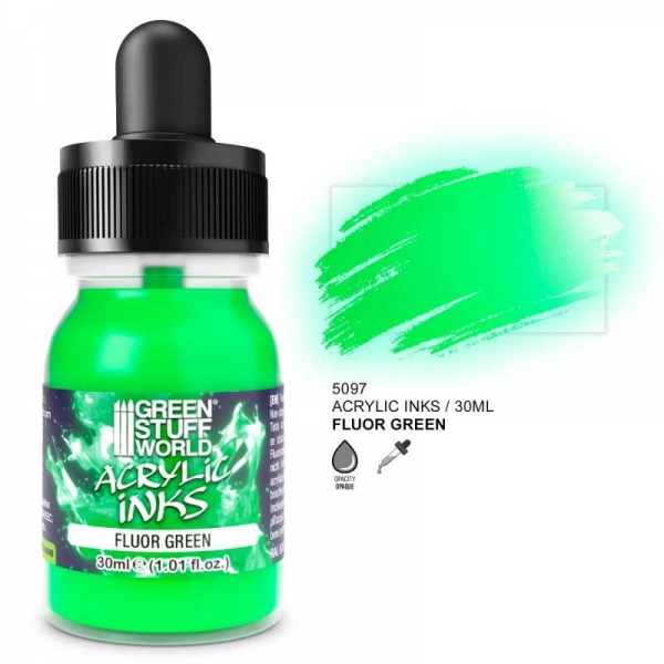Green Stuff World: Fluor Acrylic Ink - Green