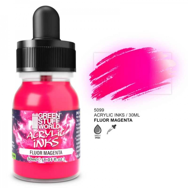 Green Stuff World: Fluor Acrylic Ink - Magenta