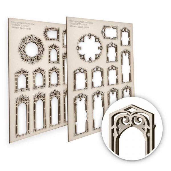 Green Stuff World: Knight Miniature Windows - Small